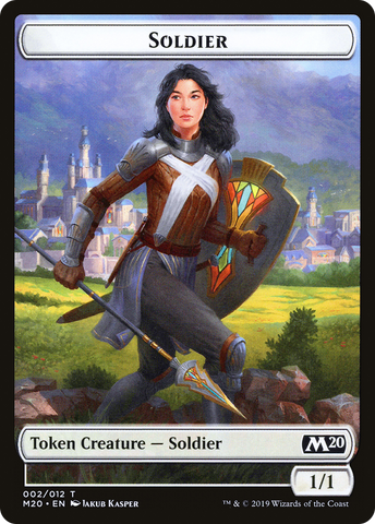 Soldier // Dinosaur Double-Sided Token [Game Night 2019 Tokens] - The Mythic Store | 24h Order Processing