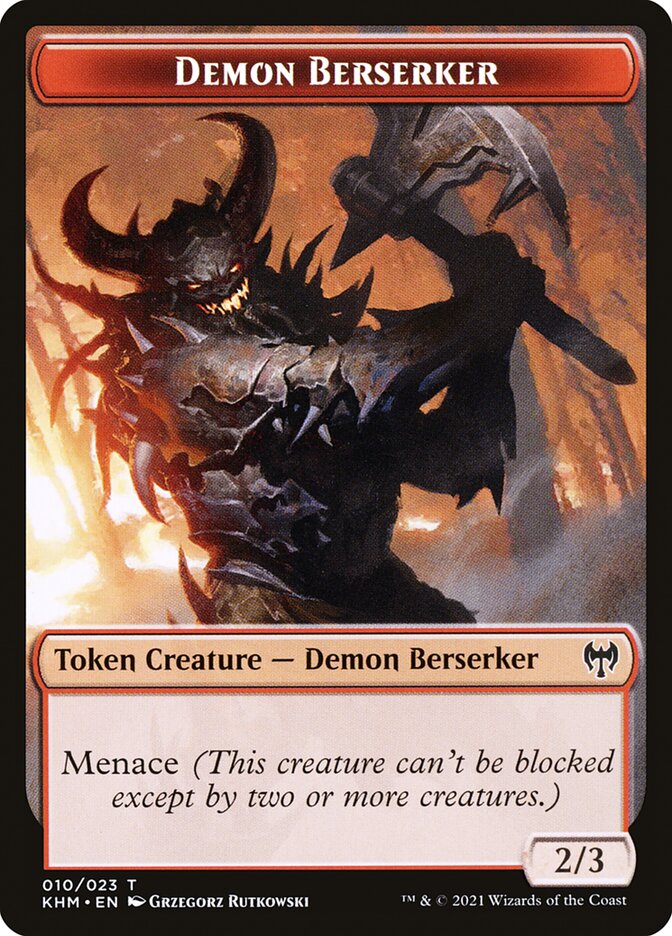 Treasure // Demon Berserker Double-Sided Token [Kaldheim Tokens] - The Mythic Store | 24h Order Processing
