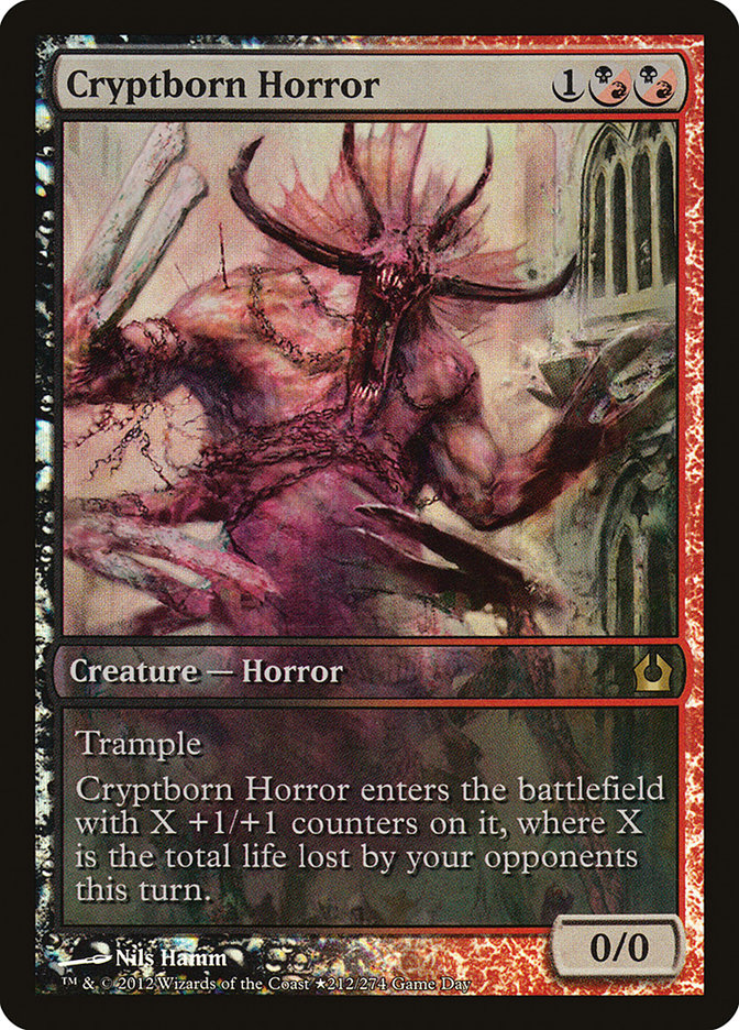 Cryptborn Horror (Game Day) (Extended Art) [Return to Ravnica Promos] - The Mythic Store | 24h Order Processing