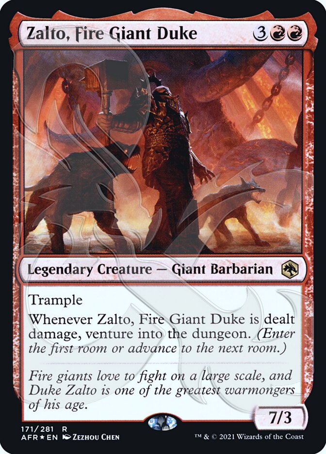 Zalto, Fire Giant Duke (Ampersand Promo) [Dungeons & Dragons: Adventures in the Forgotten Realms Promos] - The Mythic Store | 24h Order Processing