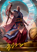 Teferi, Who Slows the Sunset Art Card (Gold-Stamped Signature) [Innistrad: Midnight Hunt Art Series] - The Mythic Store | 24h Order Processing