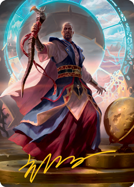 Teferi, Who Slows the Sunset Art Card (Gold-Stamped Signature) [Innistrad: Midnight Hunt Art Series] - The Mythic Store | 24h Order Processing