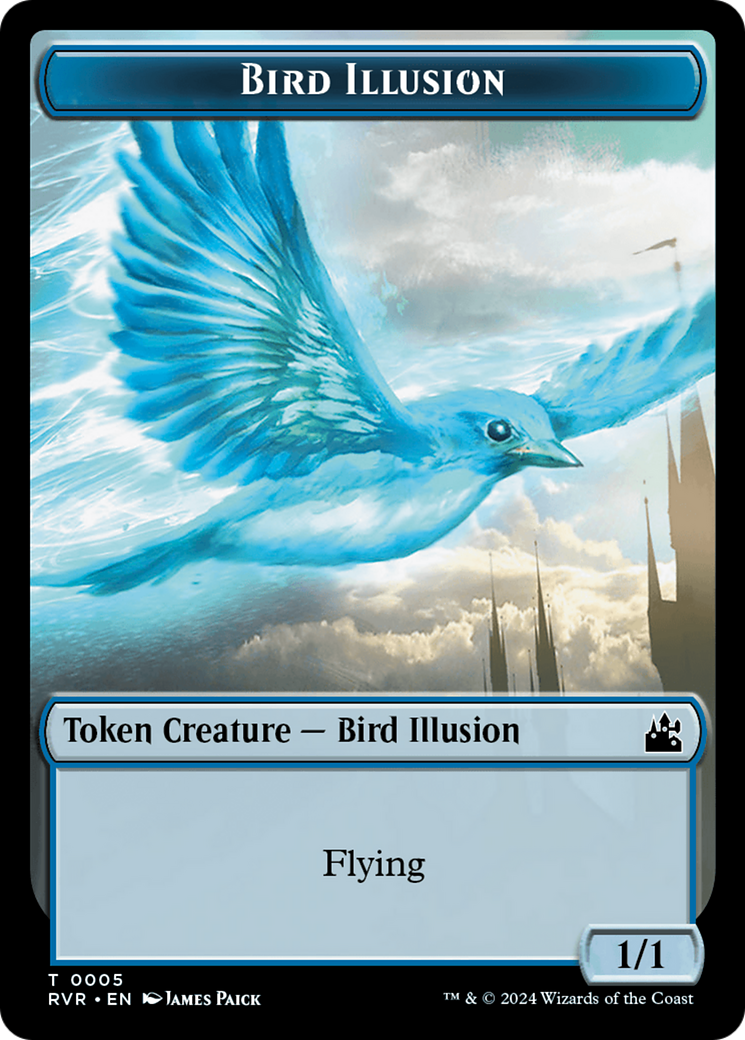 Elf Knight // Bird Illusion Double-Sided Token [Ravnica Remastered Tokens] - The Mythic Store | 24h Order Processing