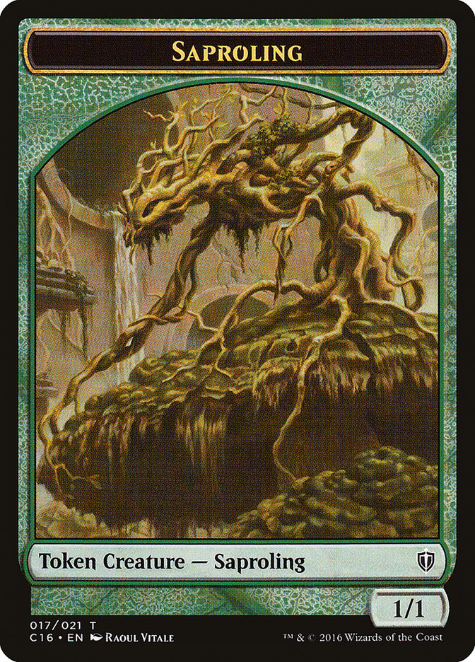 Saproling (016) // Saproling (017) Double-Sided Token [Commander 2016 Tokens] - The Mythic Store | 24h Order Processing