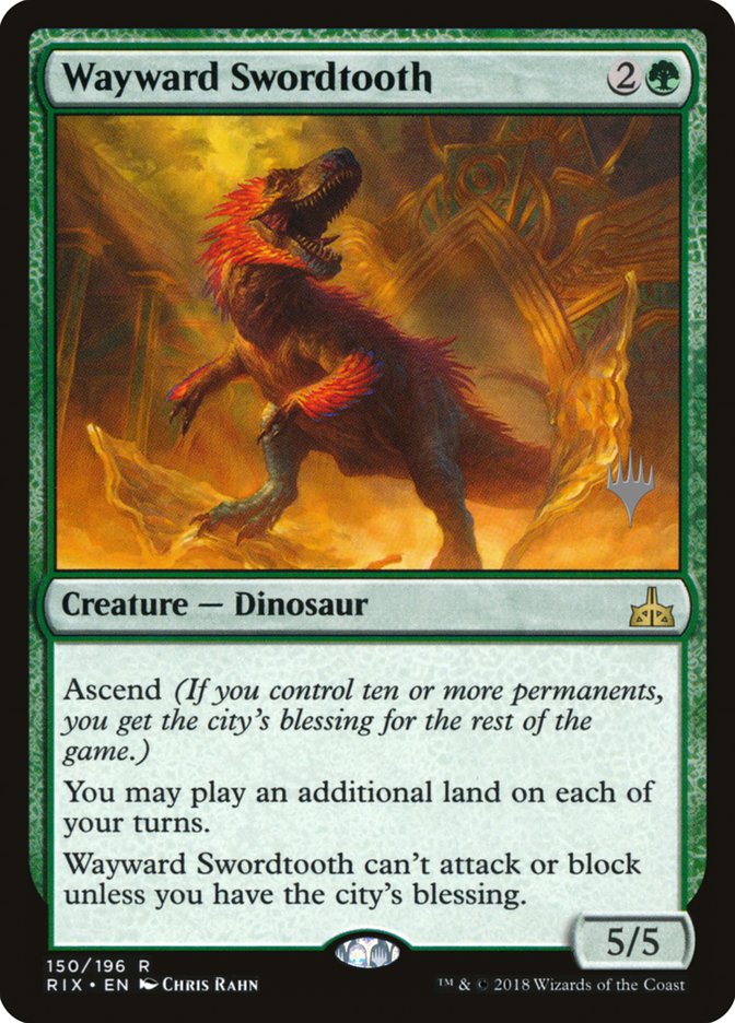 Wayward Swordtooth (Promo Pack) [Rivals of Ixalan Promos] - The Mythic Store | 24h Order Processing