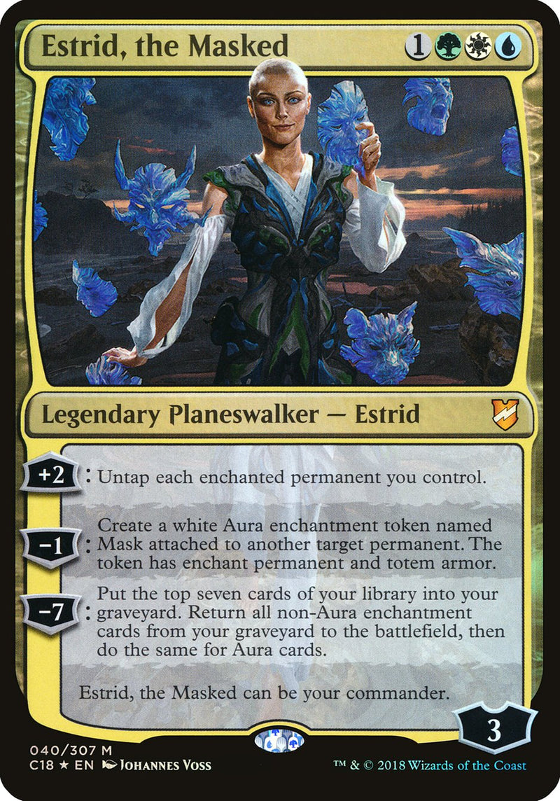 Estrid, the Masked (Oversized) [Commander 2018 Oversized] - The Mythic Store | 24h Order Processing