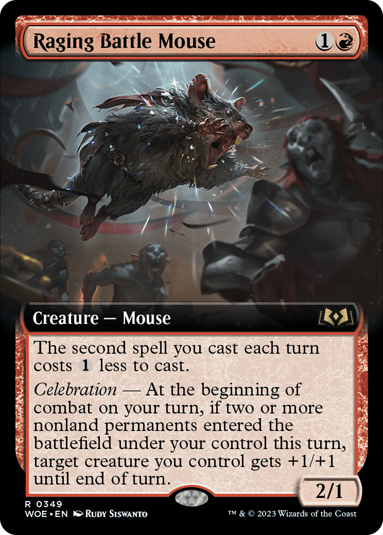 Raging Battle Mouse (Extended Art) [Wilds of Eldraine] - The Mythic Store | 24h Order Processing