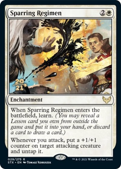 Sparring Regimen [Strixhaven: School of Mages Prerelease Promos] - The Mythic Store | 24h Order Processing