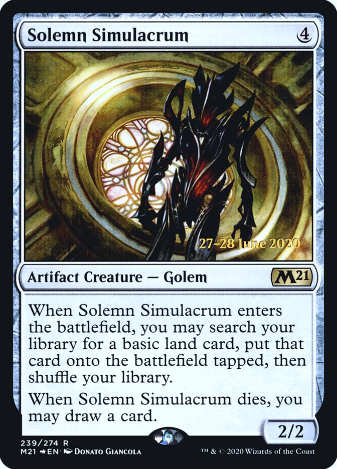 Solemn Simulacrum [Core Set 2021 Prerelease Promos] - The Mythic Store | 24h Order Processing