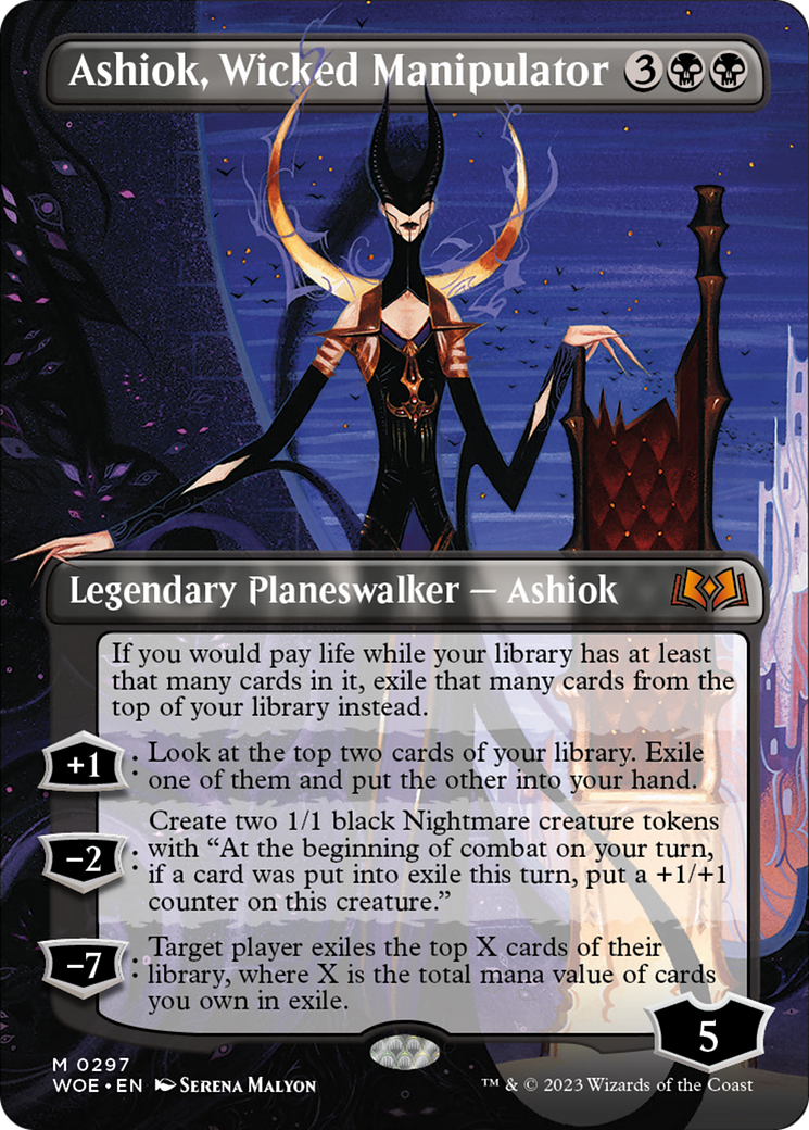 Ashiok, Wicked Manipulator (Borderless Alternate Art) [Wilds of Eldraine] - The Mythic Store | 24h Order Processing