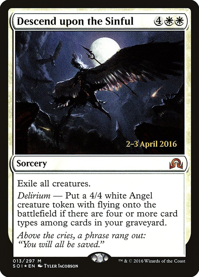 Descend upon the Sinful [Shadows over Innistrad Prerelease Promos] - The Mythic Store | 24h Order Processing