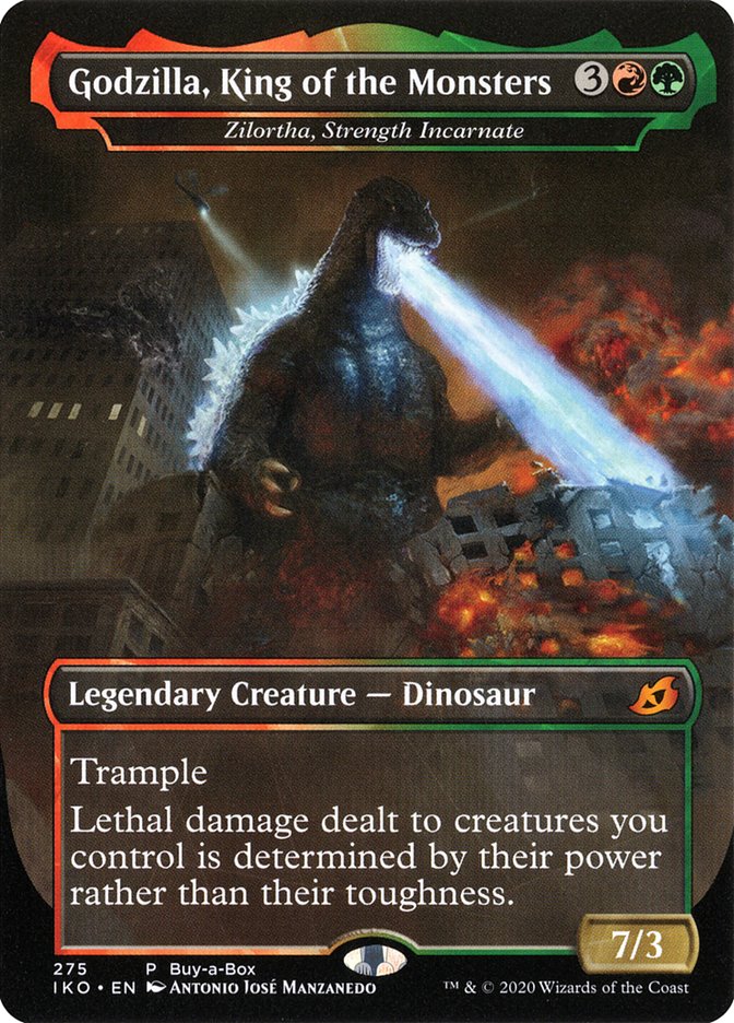 Zilortha, Strength Incarnate - Godzilla, King of the Monsters (Buy-A-Box) [Ikoria: Lair of Behemoths Promos] - The Mythic Store | 24h Order Processing