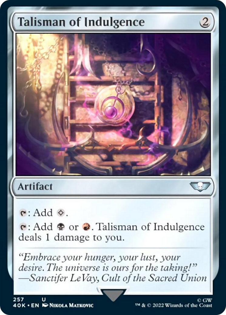 Talisman of Indulgence (Surge Foil) [Warhammer 40,000] - The Mythic Store | 24h Order Processing