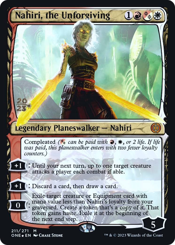 Nahiri, the Unforgiving [Phyrexia: All Will Be One Prerelease Promos] - The Mythic Store | 24h Order Processing