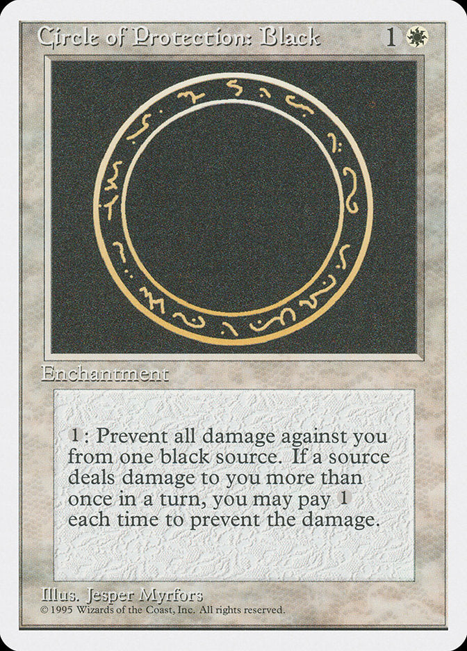 Circle of Protection: Black [Fourth Edition] - The Mythic Store | 24h Order Processing