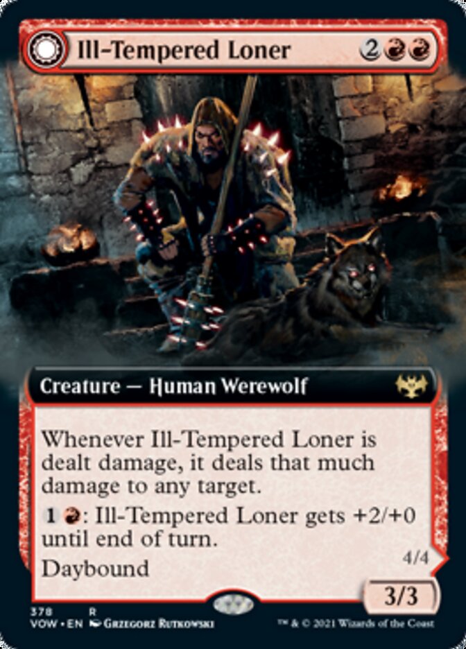 Ill-Tempered Loner // Howlpack Avenger (Extended Art) [Innistrad: Crimson Vow] - The Mythic Store | 24h Order Processing