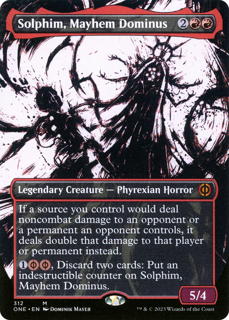 Solphim, Mayhem Dominus (Borderless Ichor) [Phyrexia: All Will Be One] - The Mythic Store | 24h Order Processing