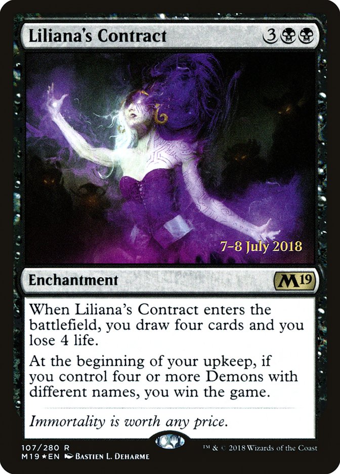Liliana's Contract [Core Set 2019 Prerelease Promos] - The Mythic Store | 24h Order Processing