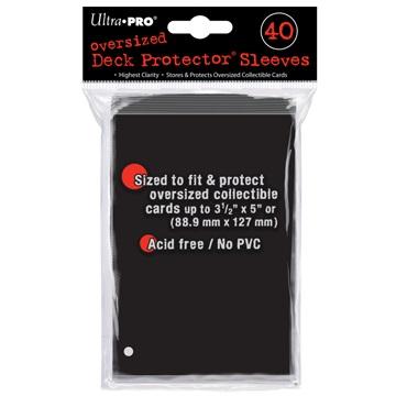 40ct Black Oversized Deck Protectors 40ct - The Mythic Store | 24h Order Processing