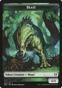 Beast // Saproling Double-Sided Token [Zendikar Rising Commander Tokens] - The Mythic Store | 24h Order Processing