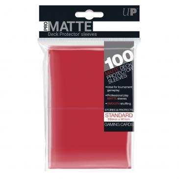 100ct Pro-Matte Red Standard Deck Protectors - The Mythic Store | 24h Order Processing