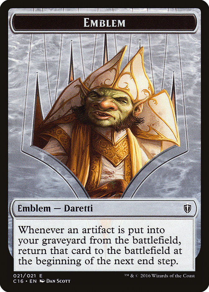 Daretti, Scrap Savant Emblem // Thopter Double-Sided Token [Commander 2016 Tokens] - The Mythic Store | 24h Order Processing