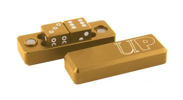 D6 - 2 Dice Set Gravity Dice - Gold - The Mythic Store | 24h Order Processing