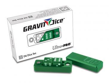 D6 - 2 Dice Set Gravity Dice - Emerald - The Mythic Store | 24h Order Processing