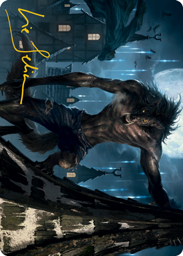 Stalking Predator Art Card (Gold-Stamped Signature) [Innistrad: Midnight Hunt Art Series] - The Mythic Store | 24h Order Processing
