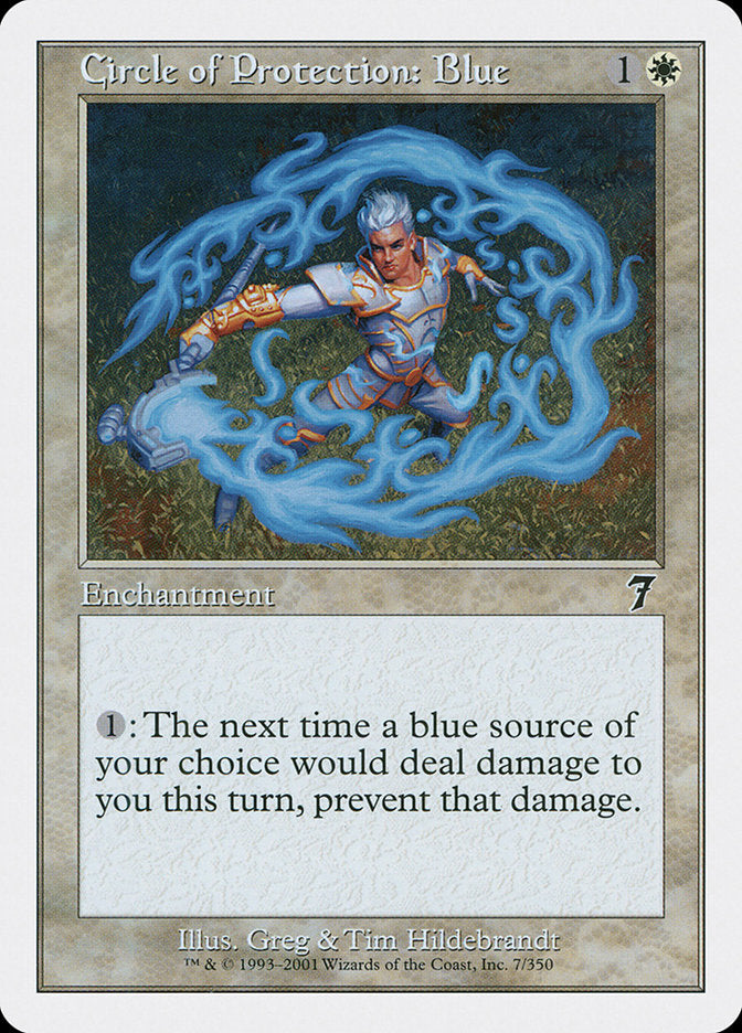 Circle of Protection: Blue [Seventh Edition] - The Mythic Store | 24h Order Processing