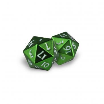 Heavy Metal D20 Dice - Emerald Frost - The Mythic Store | 24h Order Processing