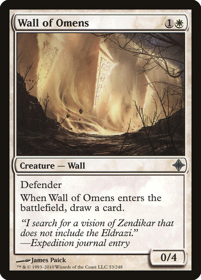 Wall of Omens [Rise of the Eldrazi] - The Mythic Store | 24h Order Processing