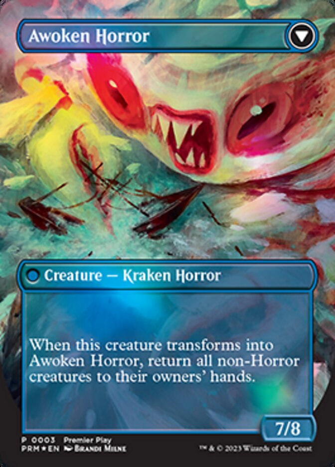 Thing in the Ice // Awoken Horror (Borderless Alternate Art) [Regional Championship Qualifiers 2023] - The Mythic Store | 24h Order Processing