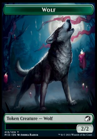 Wolf // Knight Double-Sided Token [Innistrad: Midnight Hunt Commander Tokens] - The Mythic Store | 24h Order Processing