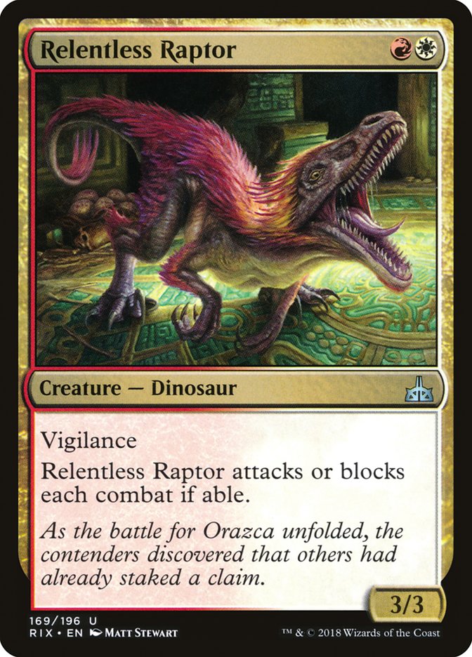 Relentless Raptor [Rivals of Ixalan] - The Mythic Store | 24h Order Processing