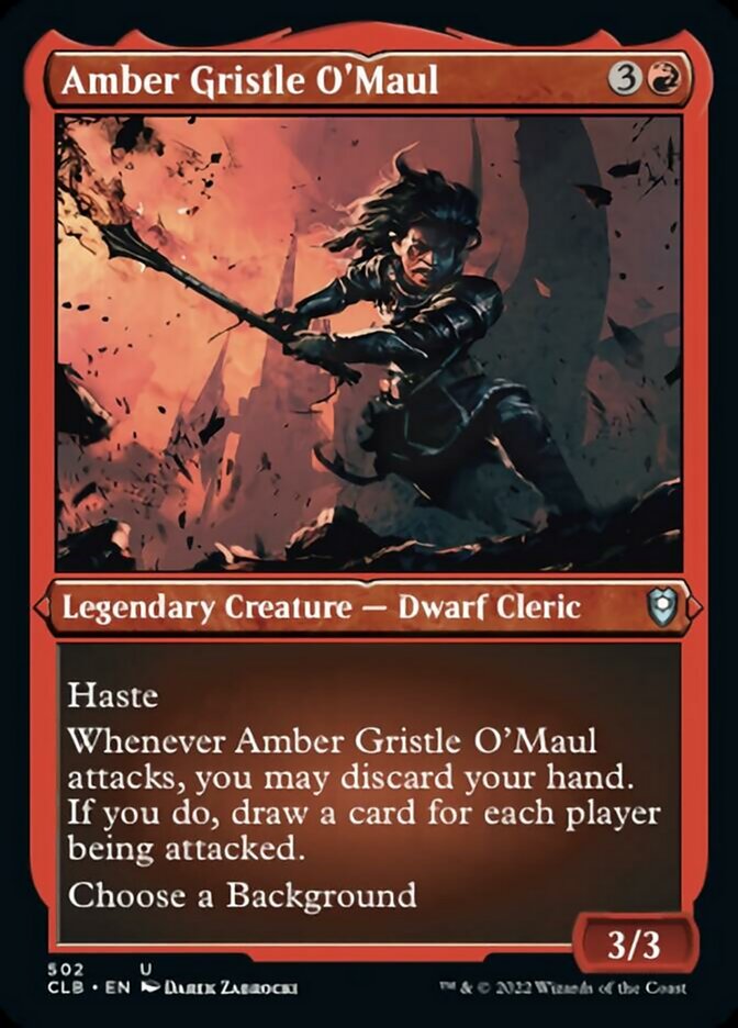 Amber Gristle O'Maul (Foil Etched) [Commander Legends: Battle for Baldur's Gate] - The Mythic Store | 24h Order Processing