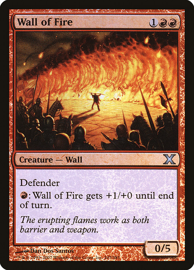 Wall of Fire (Premium Foil) [Tenth Edition] - The Mythic Store | 24h Order Processing
