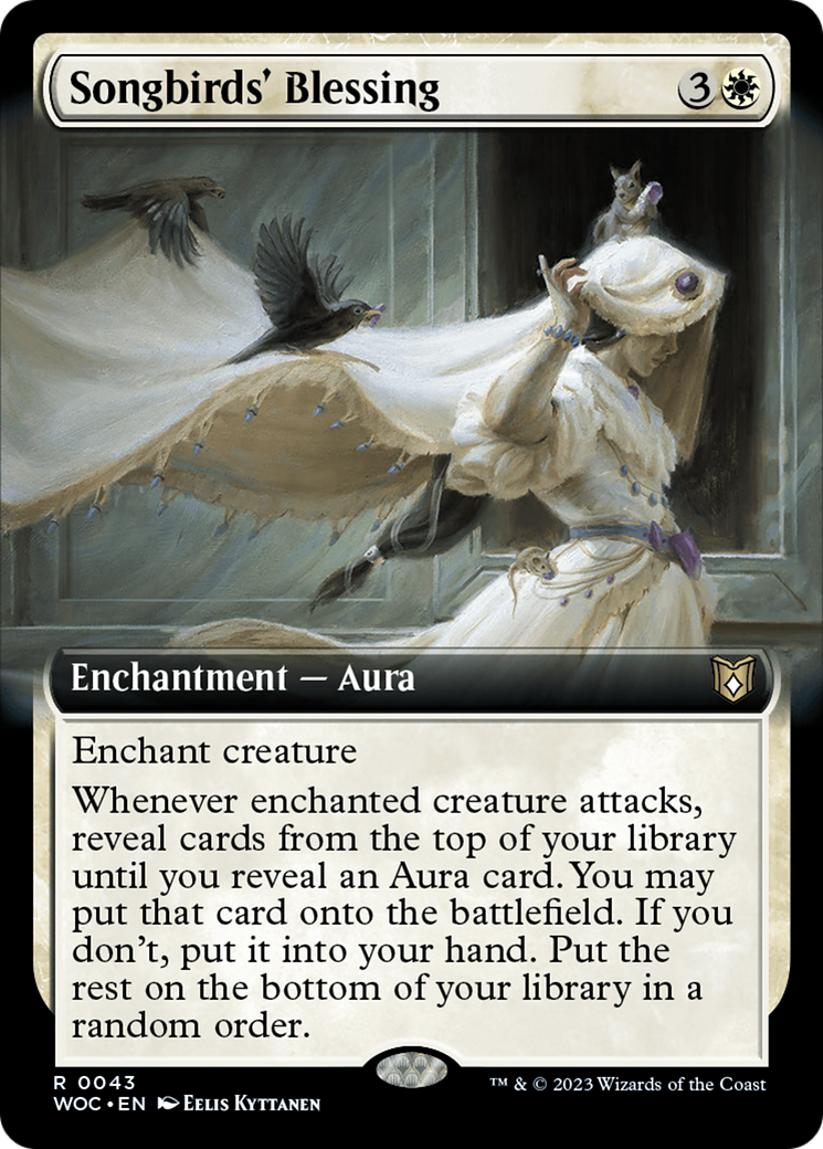 Songbirds' Blessing (Extended Art) [Wilds of Eldraine Commander] - The Mythic Store | 24h Order Processing