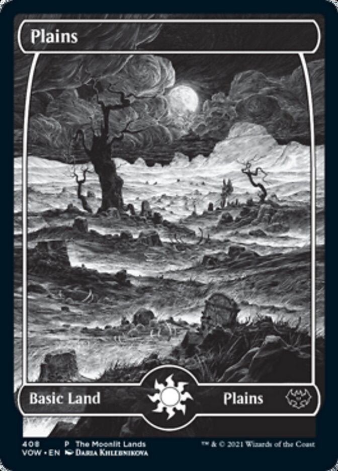Plains (The Moonlit Lands) (Foil Etched) [Innistrad: Crimson Vow Promos] - The Mythic Store | 24h Order Processing
