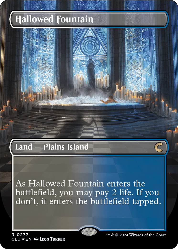 Hallowed Fountain (Borderless) [Ravnica: Clue Edition] - The Mythic Store | 24h Order Processing