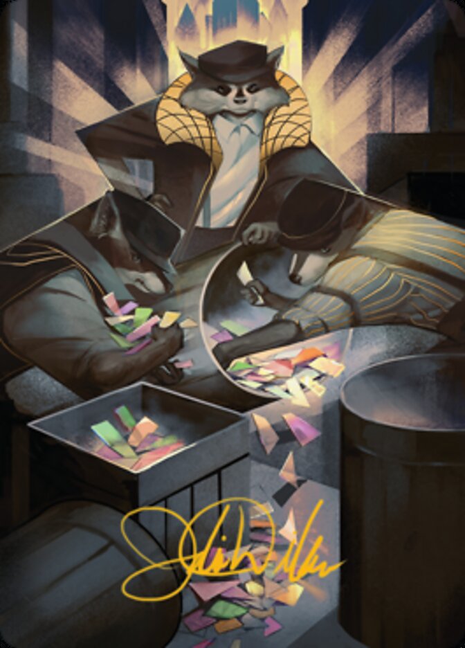 Masked Bandits Art Card (Gold-Stamped Signature) [Streets of New Capenna Art Series] - The Mythic Store | 24h Order Processing