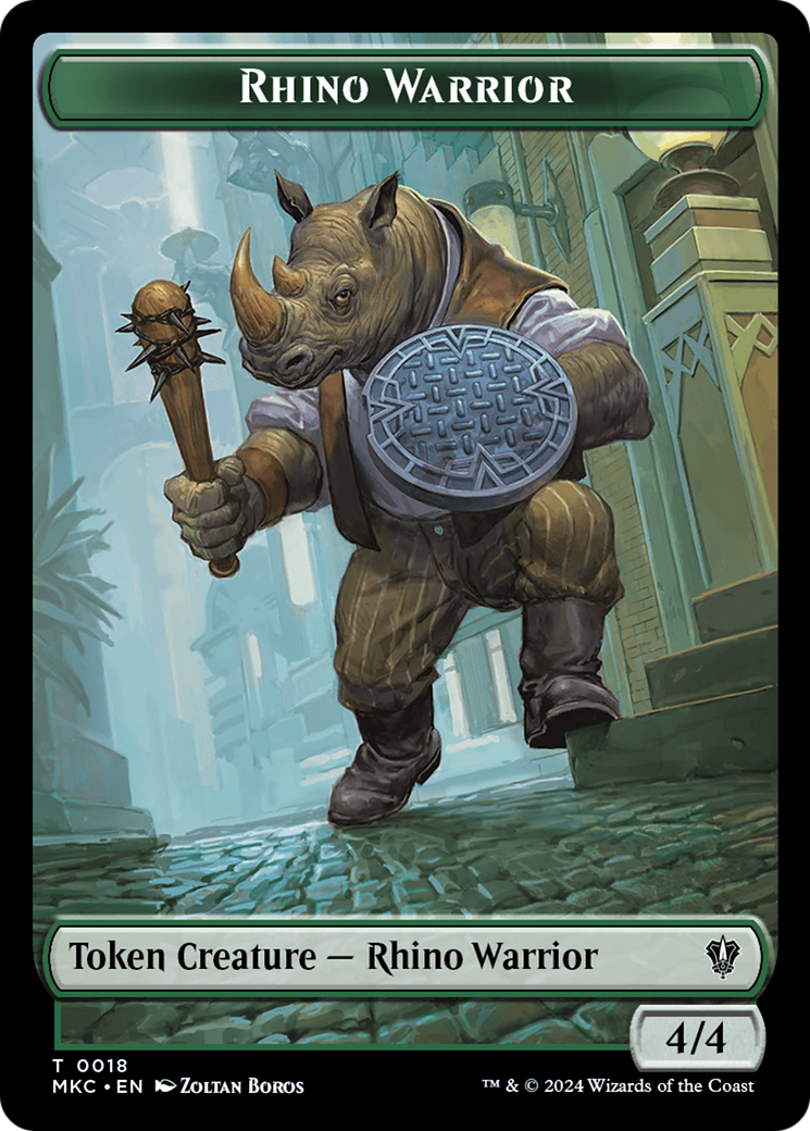 Thopter // Rhino Warrior Double-Sided Token [Murders at Karlov Manor Commander Tokens] - The Mythic Store | 24h Order Processing