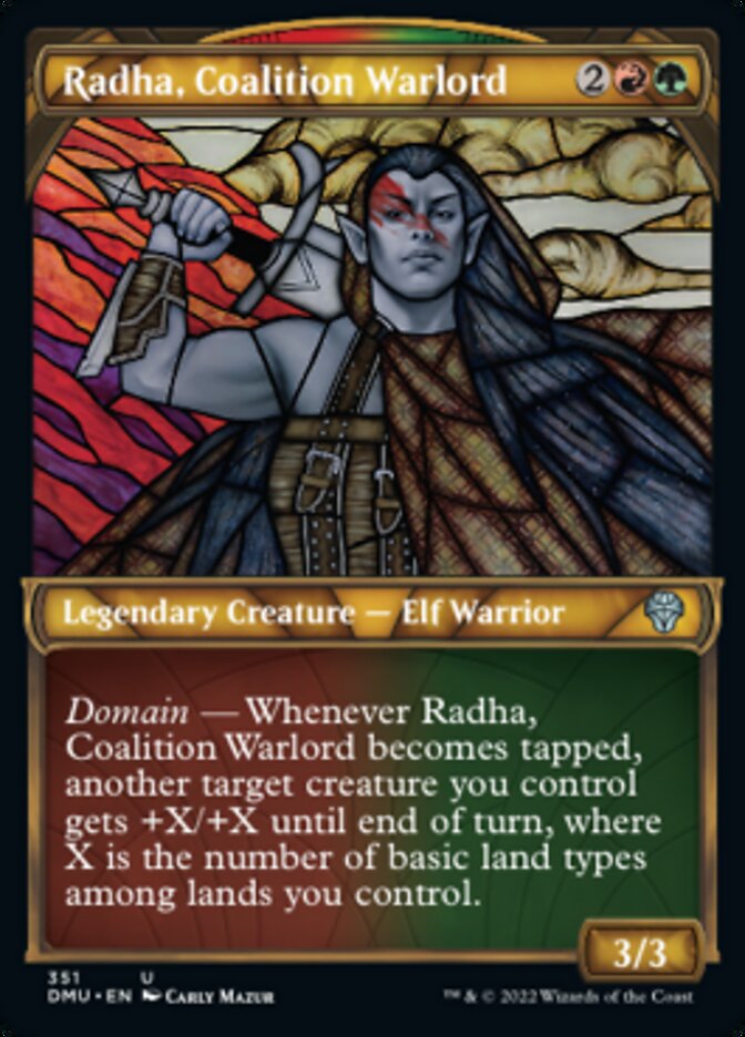 Radha, Coalition Warlord (Showcase Textured) [Dominaria United] - The Mythic Store | 24h Order Processing