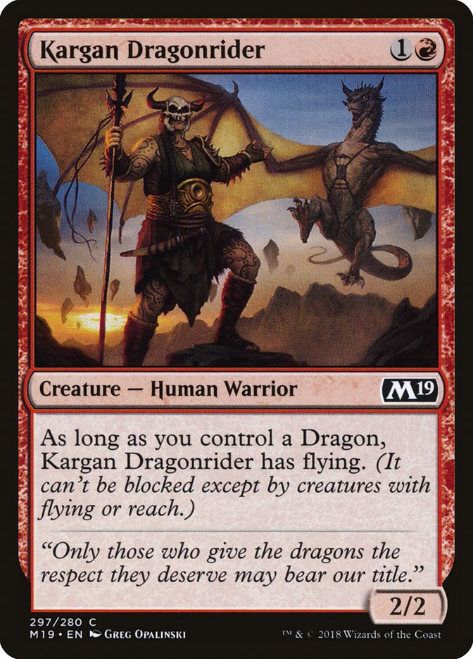 Kargan Dragonrider [Core Set 2019] - The Mythic Store | 24h Order Processing