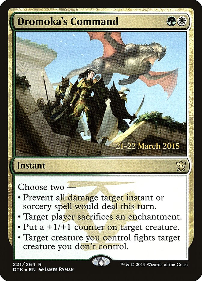 Dromoka's Command [Dragons of Tarkir Prerelease Promos] - The Mythic Store | 24h Order Processing