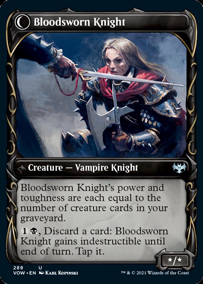 Bloodsworn Squire // Bloodsworn Knight (Showcase Fang Frame) [Innistrad: Crimson Vow] - The Mythic Store | 24h Order Processing