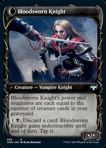 Bloodsworn Squire // Bloodsworn Knight (Showcase Fang Frame) [Innistrad: Crimson Vow] - The Mythic Store | 24h Order Processing