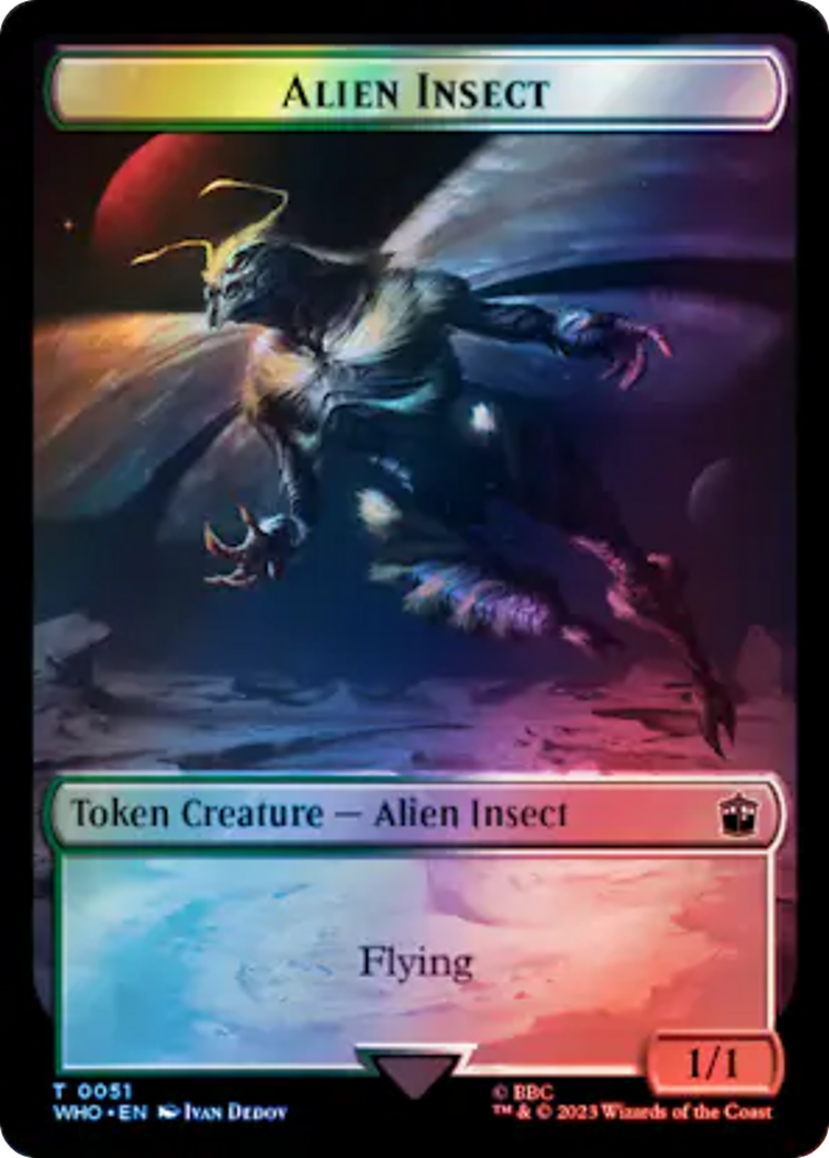 Alien Angel // Alien Insect Double-Sided Token (Surge Foil) [Doctor Who Tokens] - The Mythic Store | 24h Order Processing