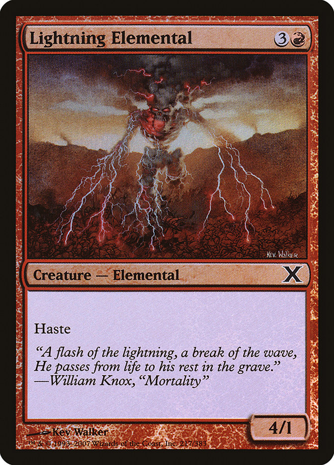 Lightning Elemental (Premium Foil) [Tenth Edition] - The Mythic Store | 24h Order Processing