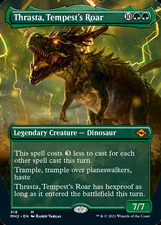 Thrasta, Tempest's Roar (Borderless Alternate Art) [Modern Horizons 2] - The Mythic Store | 24h Order Processing